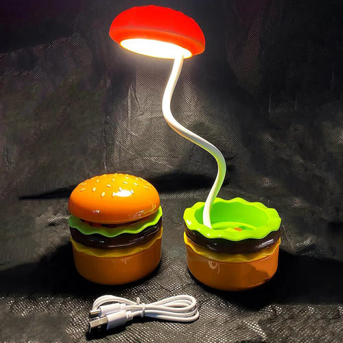 Burger LED Night Lamp – Folding & Rechargeable